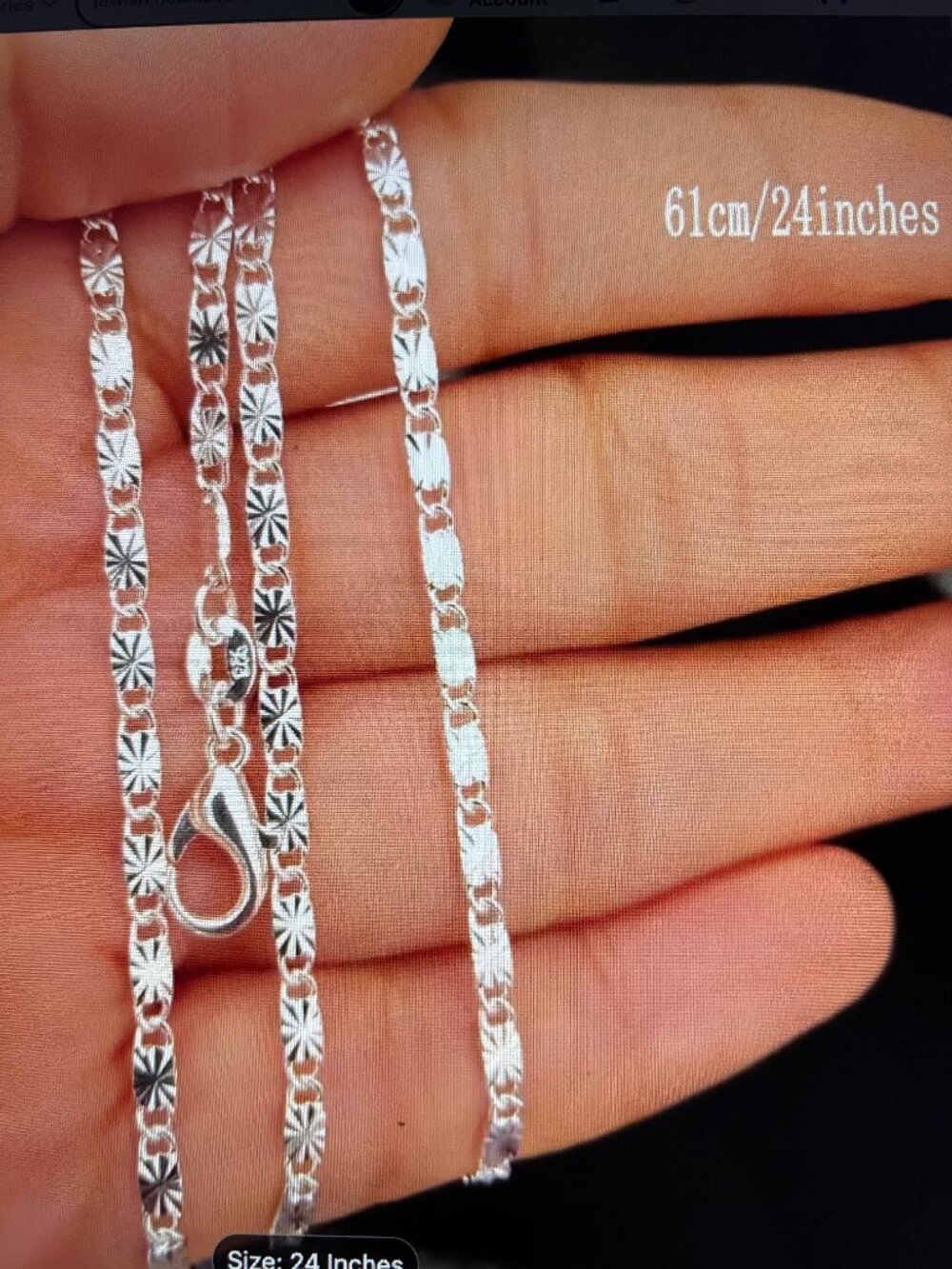 NEW! Beautiful Silver-Plated Starry Sky Nail Chain Clavicle Necklace ~ 24"long